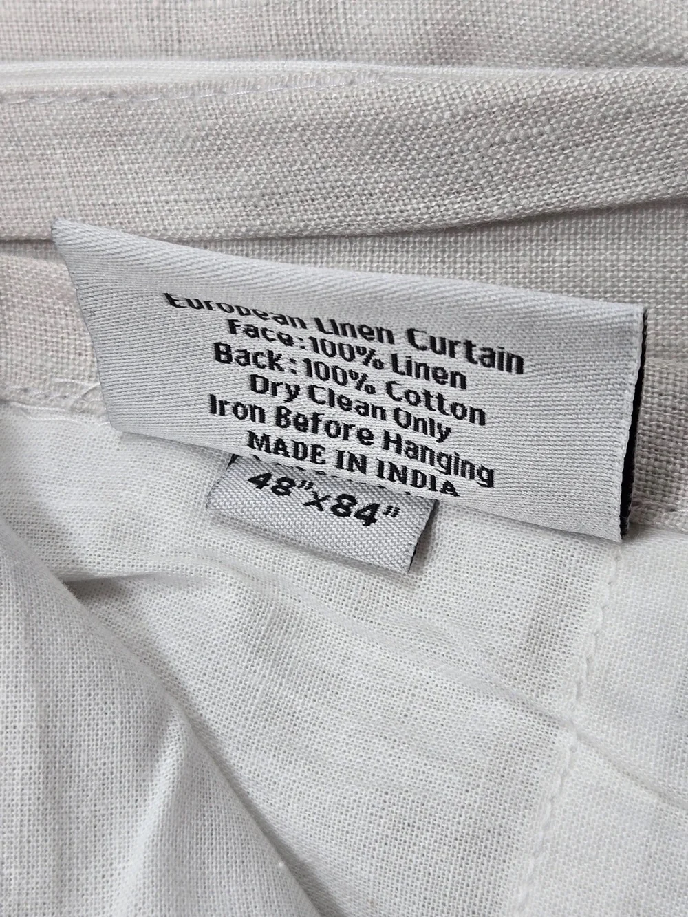 NWT QUINCE Set Of 2 48x84 European Linen Curtains Cloud 9279